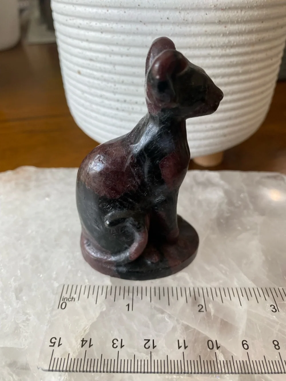 Garnet Sphinx Kitty Figurine